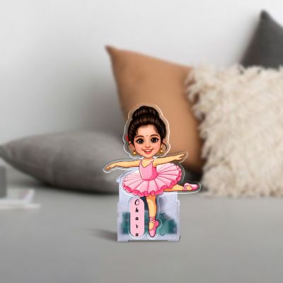 Personalized Ballerina Dancer Bobblehead Caricature Standee Fun Desk Accessory & Home Decor Birthday Gift for Girls & Dance Lover Decorative for Study Table Battery Powered Moving Head